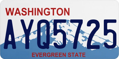 WA license plate AYQ5725
