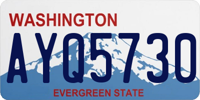 WA license plate AYQ5730