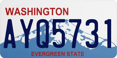 WA license plate AYQ5731