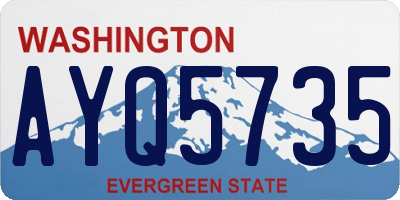 WA license plate AYQ5735
