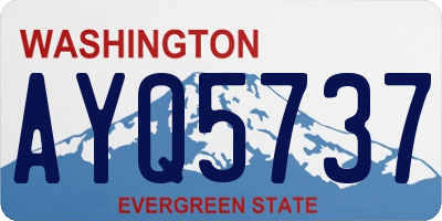 WA license plate AYQ5737