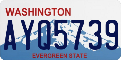 WA license plate AYQ5739
