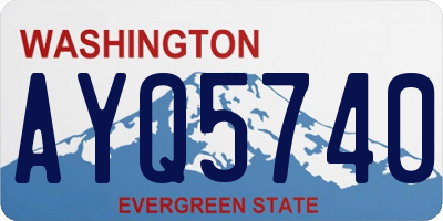 WA license plate AYQ5740