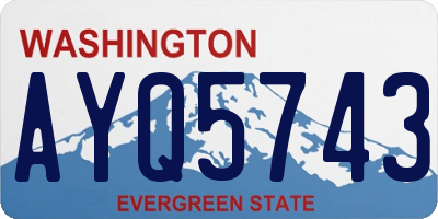 WA license plate AYQ5743