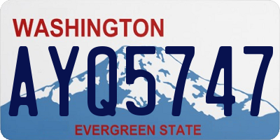 WA license plate AYQ5747