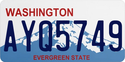 WA license plate AYQ5749