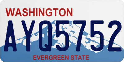 WA license plate AYQ5752