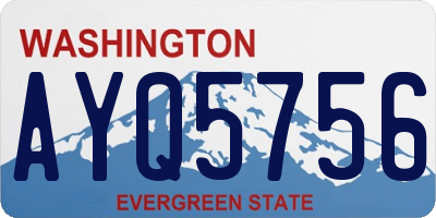 WA license plate AYQ5756