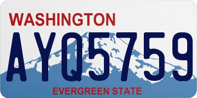 WA license plate AYQ5759
