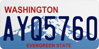 WA license plate AYQ5760
