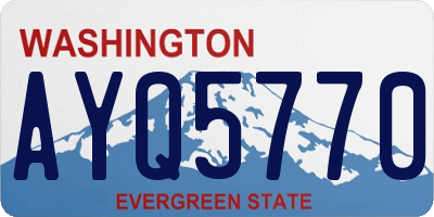 WA license plate AYQ5770