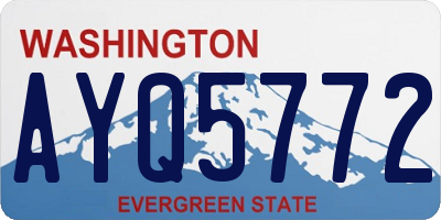 WA license plate AYQ5772
