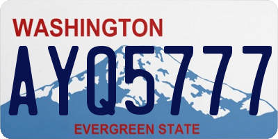 WA license plate AYQ5777