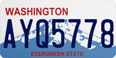 WA license plate AYQ5778
