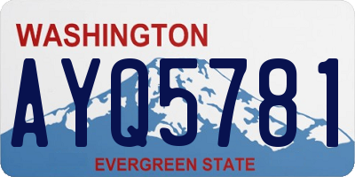 WA license plate AYQ5781