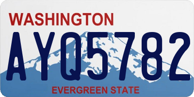 WA license plate AYQ5782