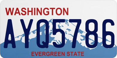 WA license plate AYQ5786