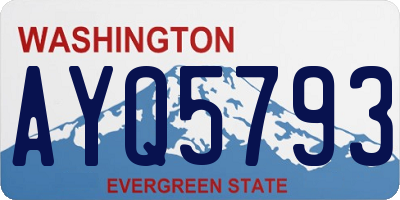 WA license plate AYQ5793