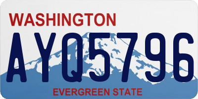 WA license plate AYQ5796
