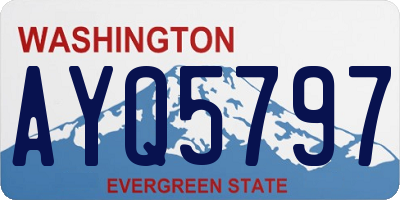 WA license plate AYQ5797