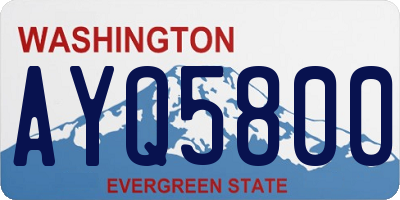 WA license plate AYQ5800