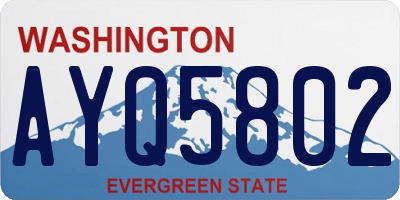 WA license plate AYQ5802
