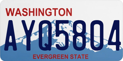 WA license plate AYQ5804