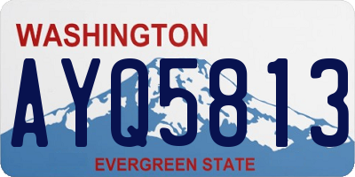 WA license plate AYQ5813