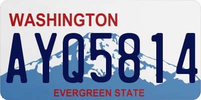 WA license plate AYQ5814