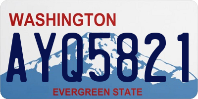 WA license plate AYQ5821