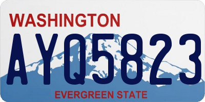 WA license plate AYQ5823