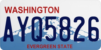 WA license plate AYQ5826