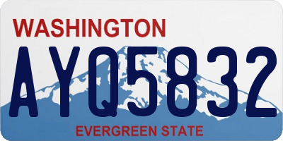 WA license plate AYQ5832