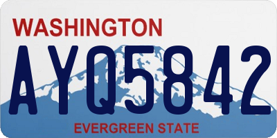 WA license plate AYQ5842