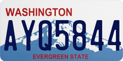 WA license plate AYQ5844