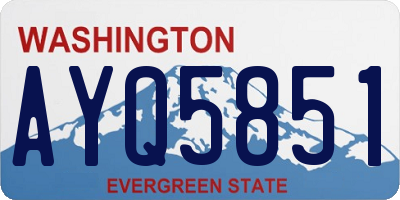 WA license plate AYQ5851
