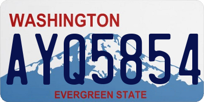 WA license plate AYQ5854
