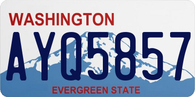 WA license plate AYQ5857