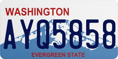 WA license plate AYQ5858