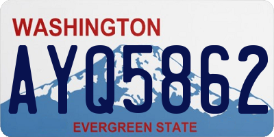 WA license plate AYQ5862