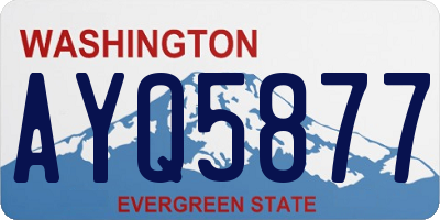 WA license plate AYQ5877