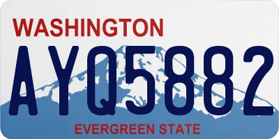 WA license plate AYQ5882