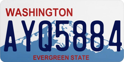 WA license plate AYQ5884