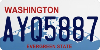 WA license plate AYQ5887