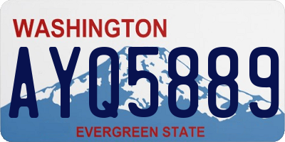 WA license plate AYQ5889