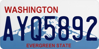 WA license plate AYQ5892