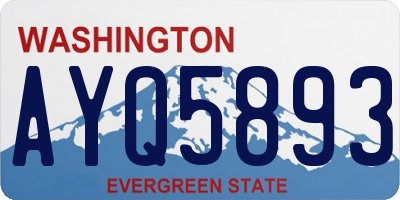 WA license plate AYQ5893