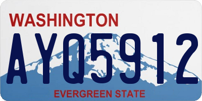 WA license plate AYQ5912