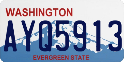 WA license plate AYQ5913