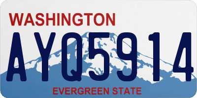 WA license plate AYQ5914